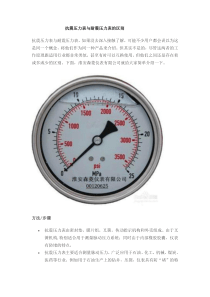 抗震压力表与耐震压力表的区别