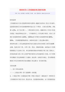 深圳市员工工伤保险征收及偿付标准