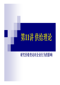 清华大学五道口金融学院高级微观经济学AMICE11供给