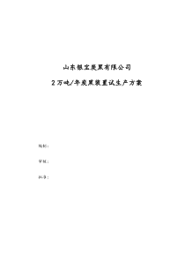 报安监局----银宝炭黑新项目试生产方案