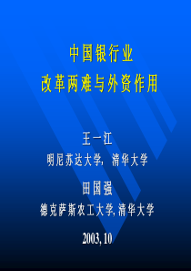 狼来了！外资在中国银行业改革中的作用