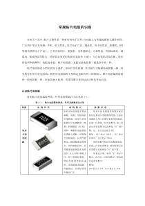 常规贴片电阻的识别