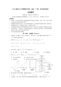 广东省华南师大附中广东实验中学深圳中学广雅中学四校2016届高三上学期期末联考数学(文)试卷