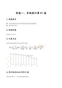 实验一多线程计算PI值