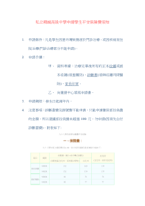 私立精诚高级中学申请学生平安保险费须知