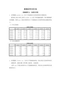 实验主成分分析