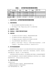 实验二应用程序服务器的配置和管理