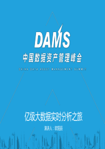 亿级大数据实时分析之旅（PDF37页）