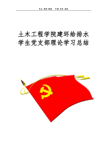 建环给排水学生党支部理论学习总结