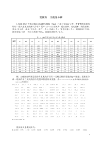 实验四主成分分析