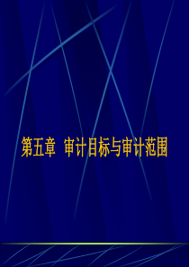 审计目标与审计范围习题.