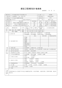 建设工程消防设计备案表