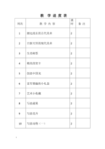 2018岭南版美术六年级上册全册教案