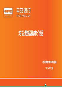 对公数据集市项目培训材料.