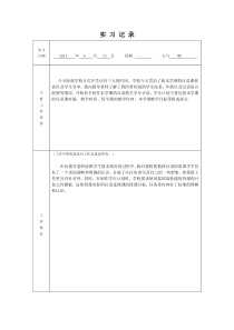 对外汉语教学实习记录