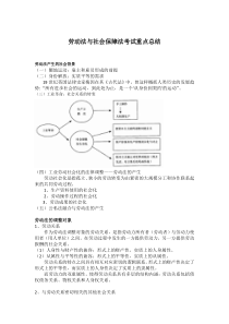 劳动法与社会保障法期末考试重点总结