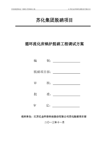 循环流化床锅炉脱硝工程调试方案