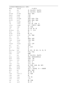 小升初常用动词过去式