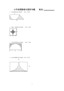 小学六年级-阴影部分面积-专题-复习-经典例题(含答案)