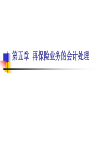 第五章再保险业务的核算