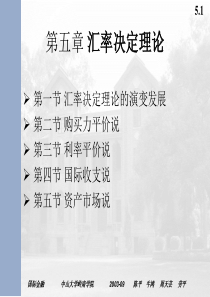 第五章汇率决定理论(国际金融学-中山大学牛鸿)