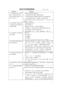 心理咨询师3级案例分析答题提纲