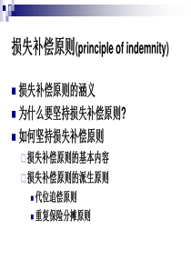 第八章保险基本原则之损失补偿原则