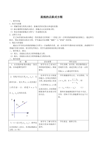 必修2教案3.2.1直线的点斜式方程