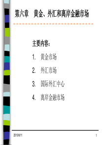 第六章黄金外汇和离岸市场金融市场学-上海交大汪浩)