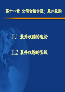 第十一章公司金融专题兼并收购(公司金融-东北财经大学)