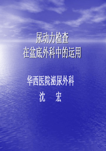 尿动力学-沈宏