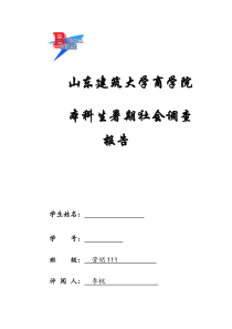 山东建筑大学暑期社会实践报告