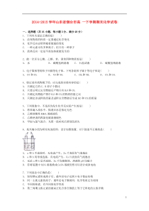 山东省烟台市高一下学期期末化学试卷