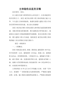 主体验收总监发言稿