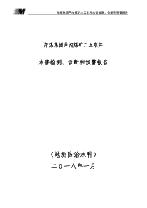 水害检测、诊断和预警报告