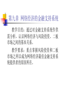 网络经济的金融支持系统