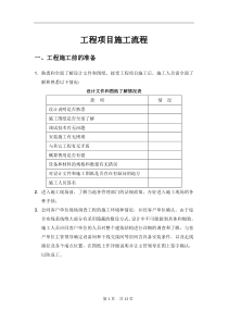 工程项目施工流程