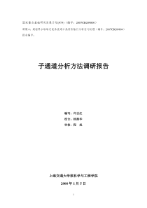 子通道分析方法调研报告