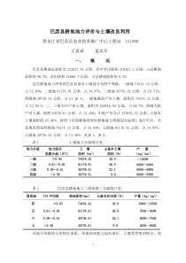 巴彦县耕地地力评价专题报告