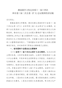 学习贯彻会议精神的讲话稿