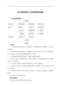 常德恒塔园林绿化公司管理规章制度