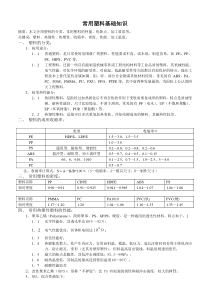 常用塑料基础知识