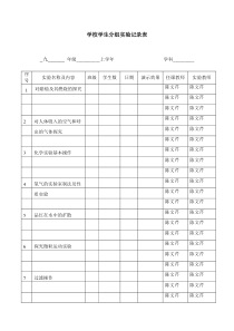 学校学生分组实验记录表文档