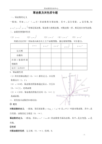 幂函数及其性质专题教案