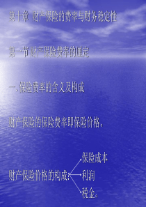 财产保险的费率与财务稳定性