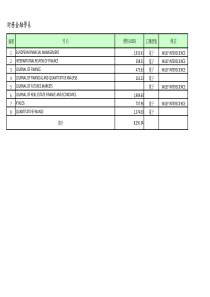 财务金融学系