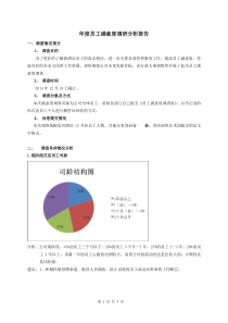 年度员工满意度调查问卷之分析报告