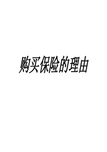 购买保险的理由(PPT246)(1)