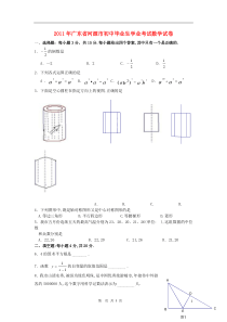 广东省河源市2011年中考数学真题试卷