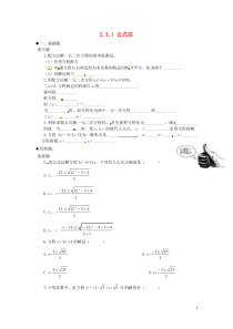 广东省河源市中英文实验学校九年级数学上册2.3.1公式法日日清